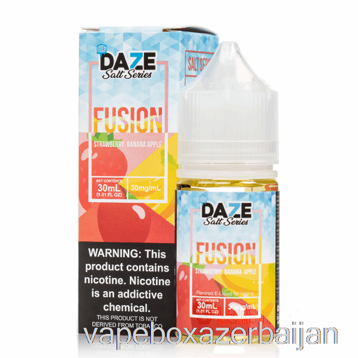 Vape Baku ICED Strawberry Banana Apple - 7 Daze Fusion Salts - 30mL 50mg